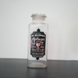 Bote de farmacia cuadrado