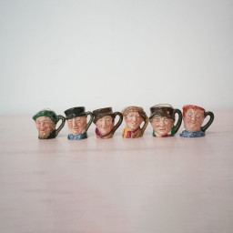 Set Jarras Miniatura Toby Jugs, Royal Doulton