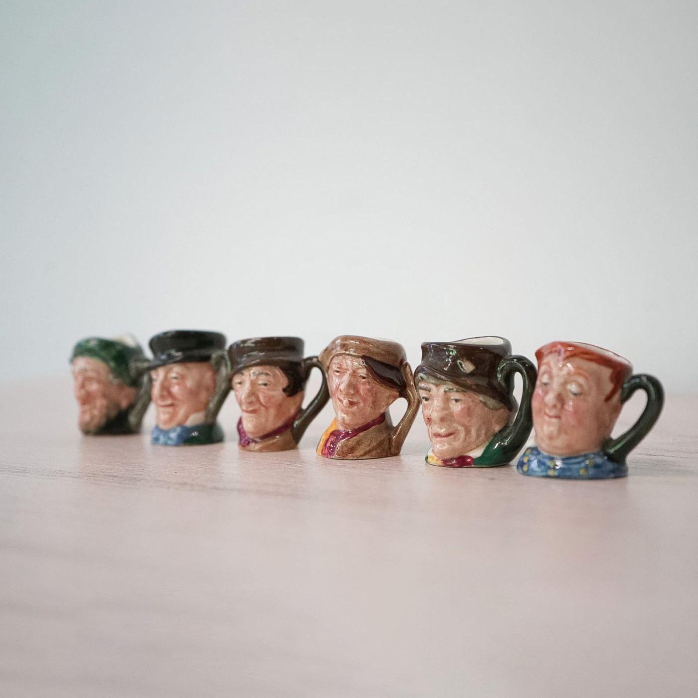 Set Jarras Miniatura Toby Jugs, Royal Doulton