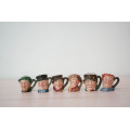 Set Jarras Miniatura Toby Jugs, Royal Doulton