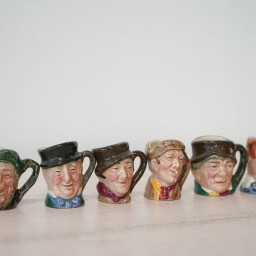 Set Jarras Miniatura Toby Jugs, Royal Doulton