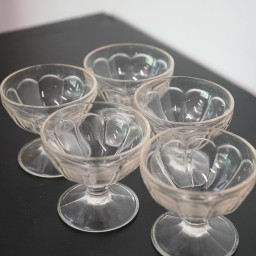 Copas de cristal para postre
