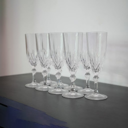 Copas de cristal para champaña