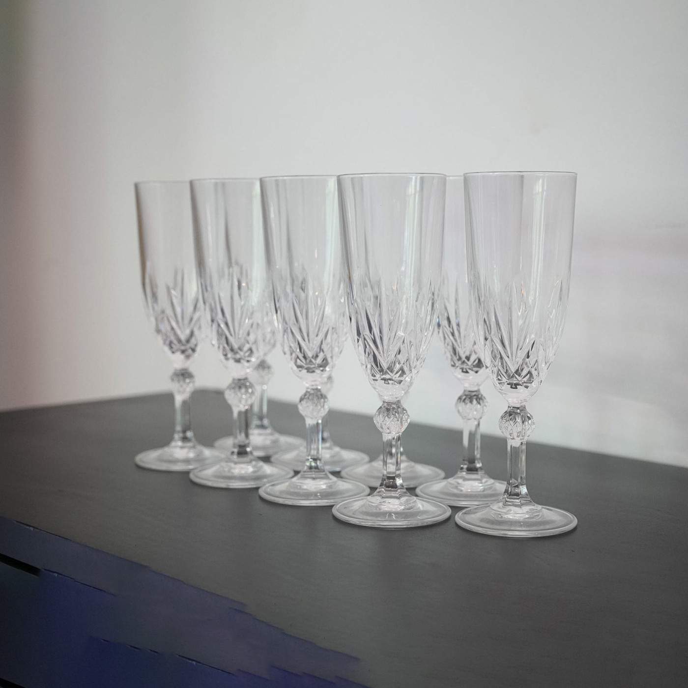 Copas de cristal para champaña