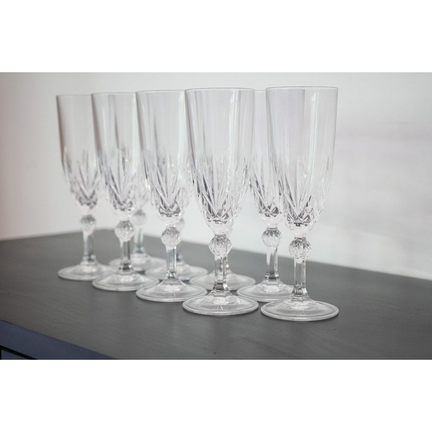 Copas de cristal para champaña