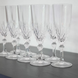 Copas de cristal para champaña