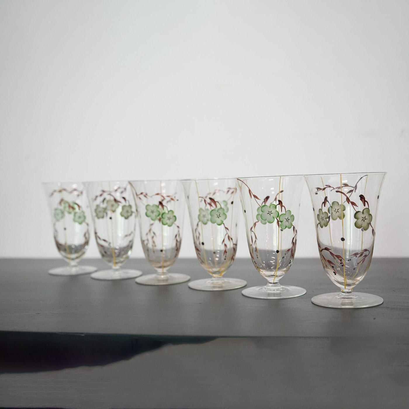 Copas de vidrio decoradas