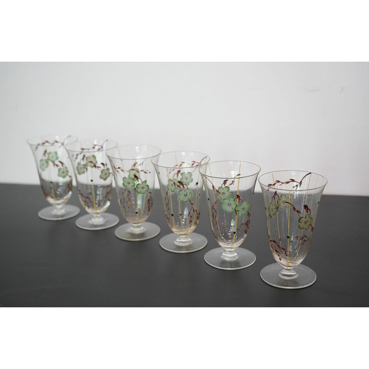 Copas de vidrio decoradas