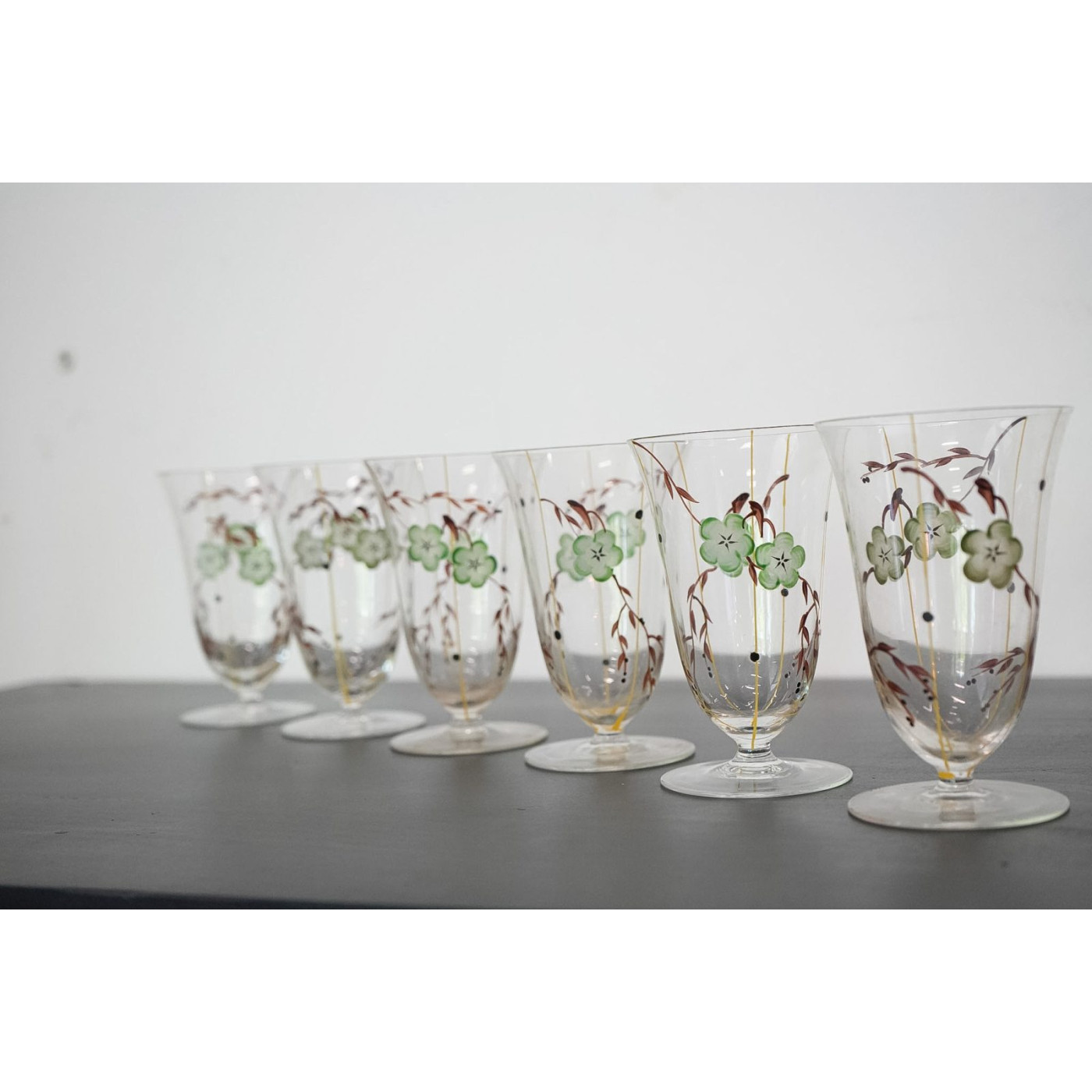 Copas de vidrio decoradas