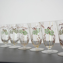 Copas de vidrio decoradas