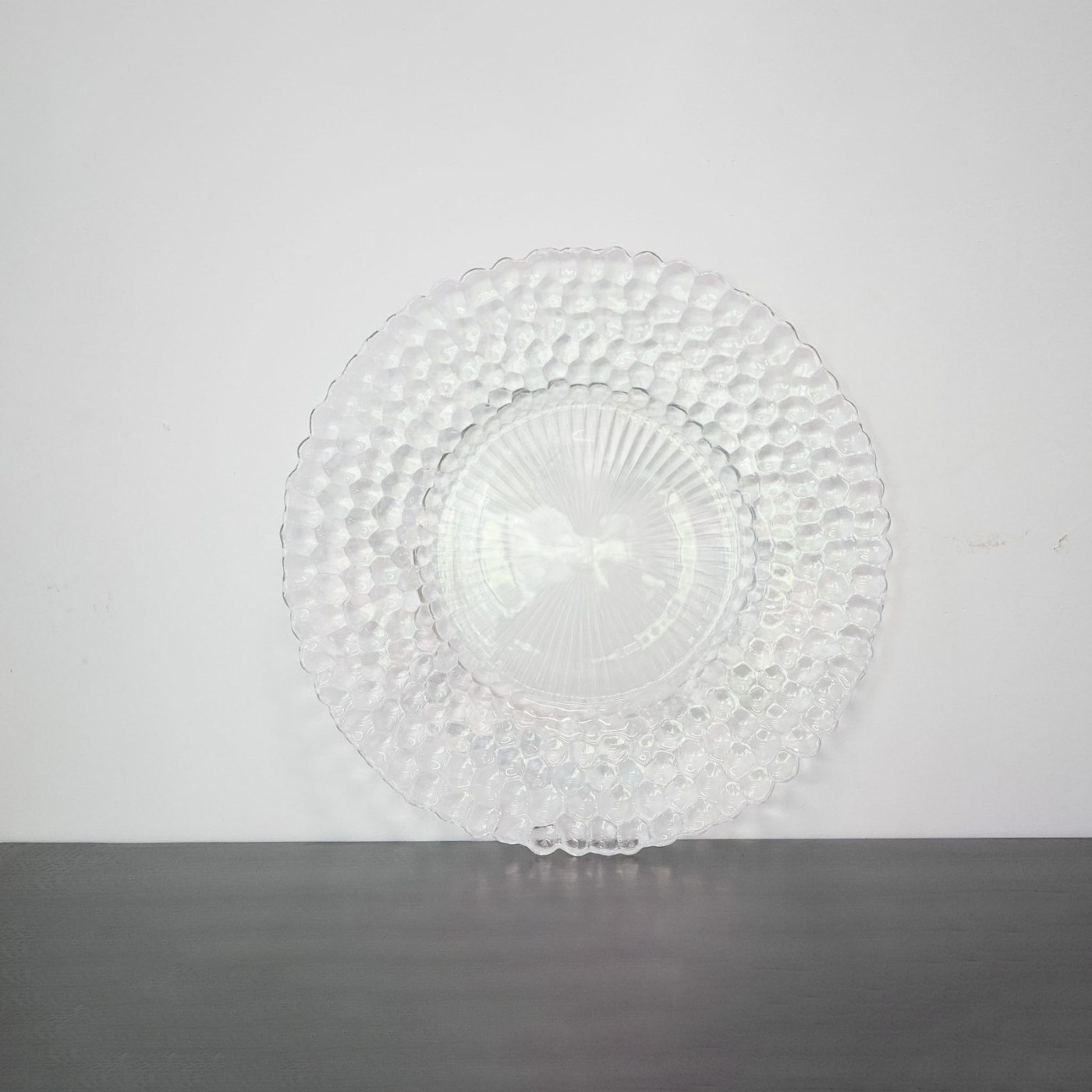 Plato base de cristal