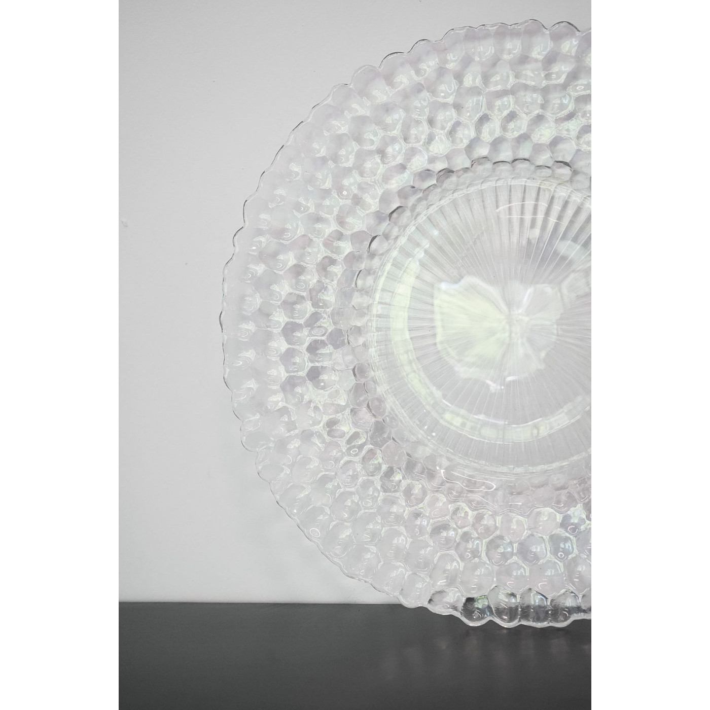 Plato base de cristal