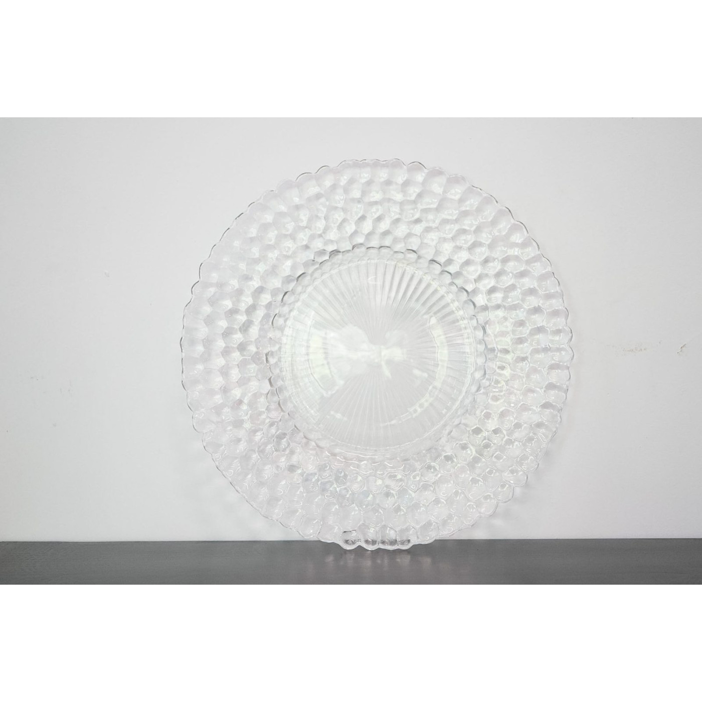Plato base de cristal