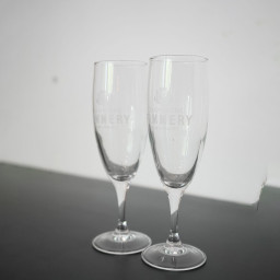 Copas de cristal marca Champagne Pommery - 2 unidades