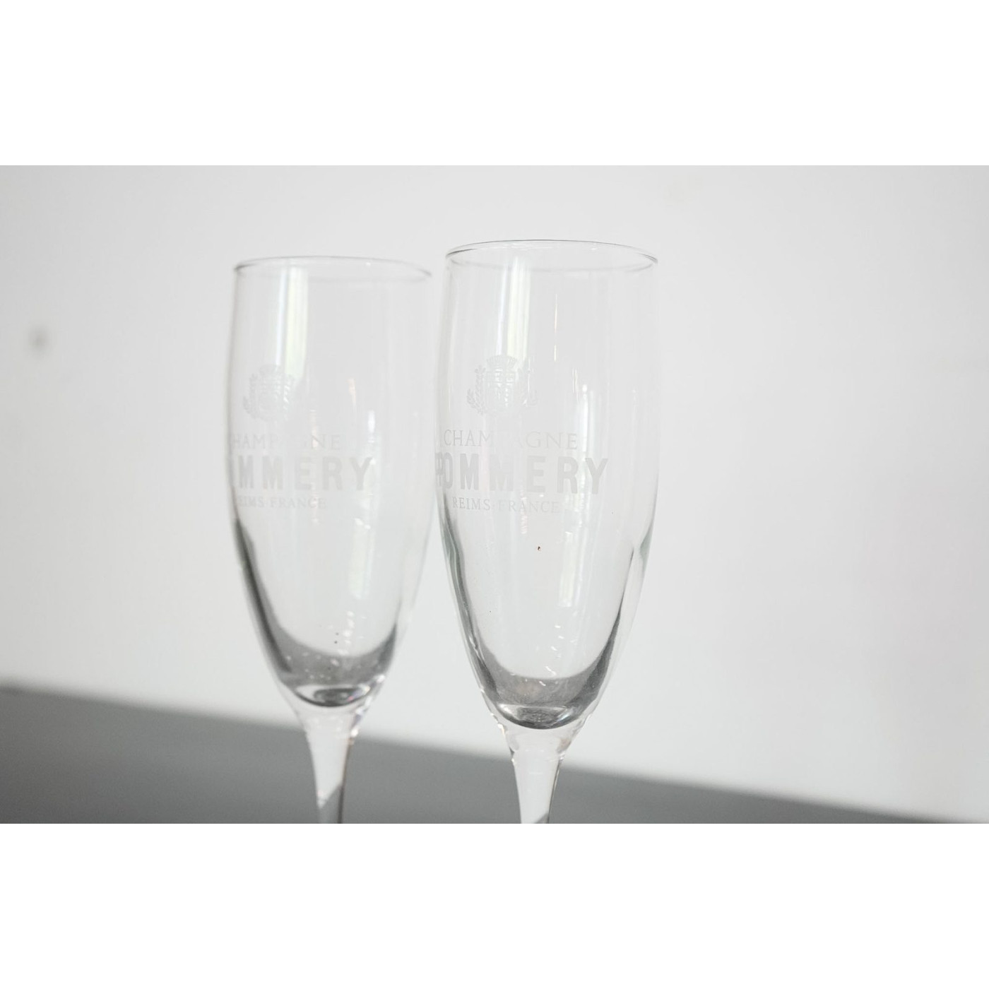 Copas de cristal marca Champagne Pommery - 2 unidades