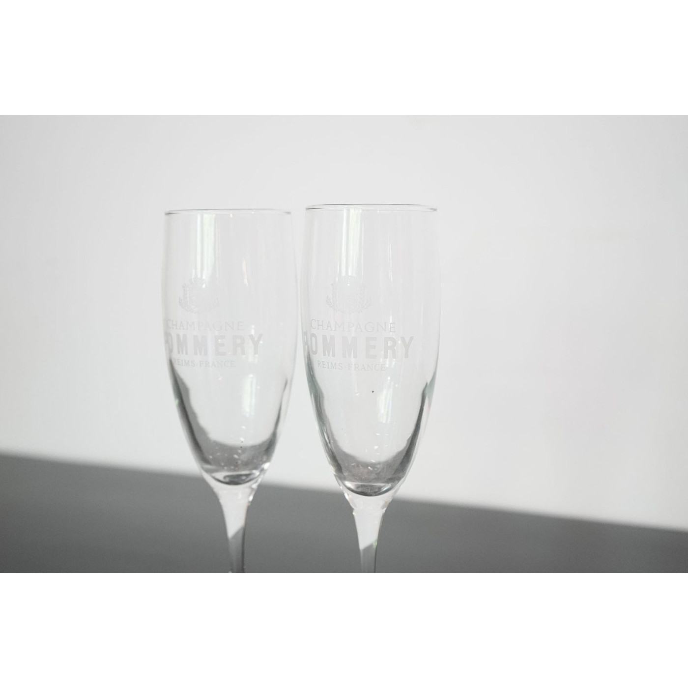 Copas de cristal marca Champagne Pommery - 2 unidades