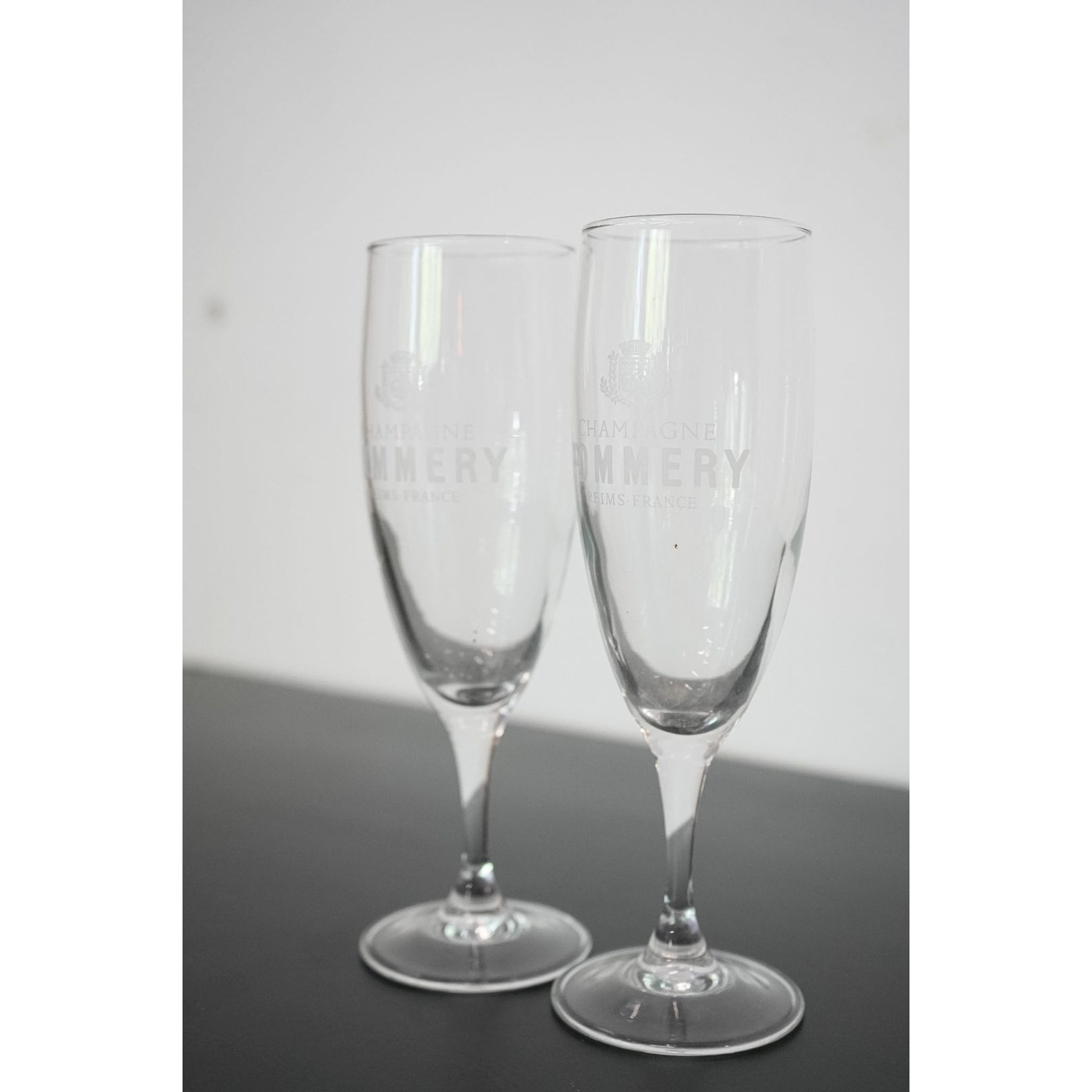 Copas de cristal marca Champagne Pommery - 2 unidades