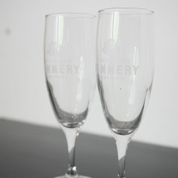 Copas de cristal marca Champagne Pommery - 2 unidades