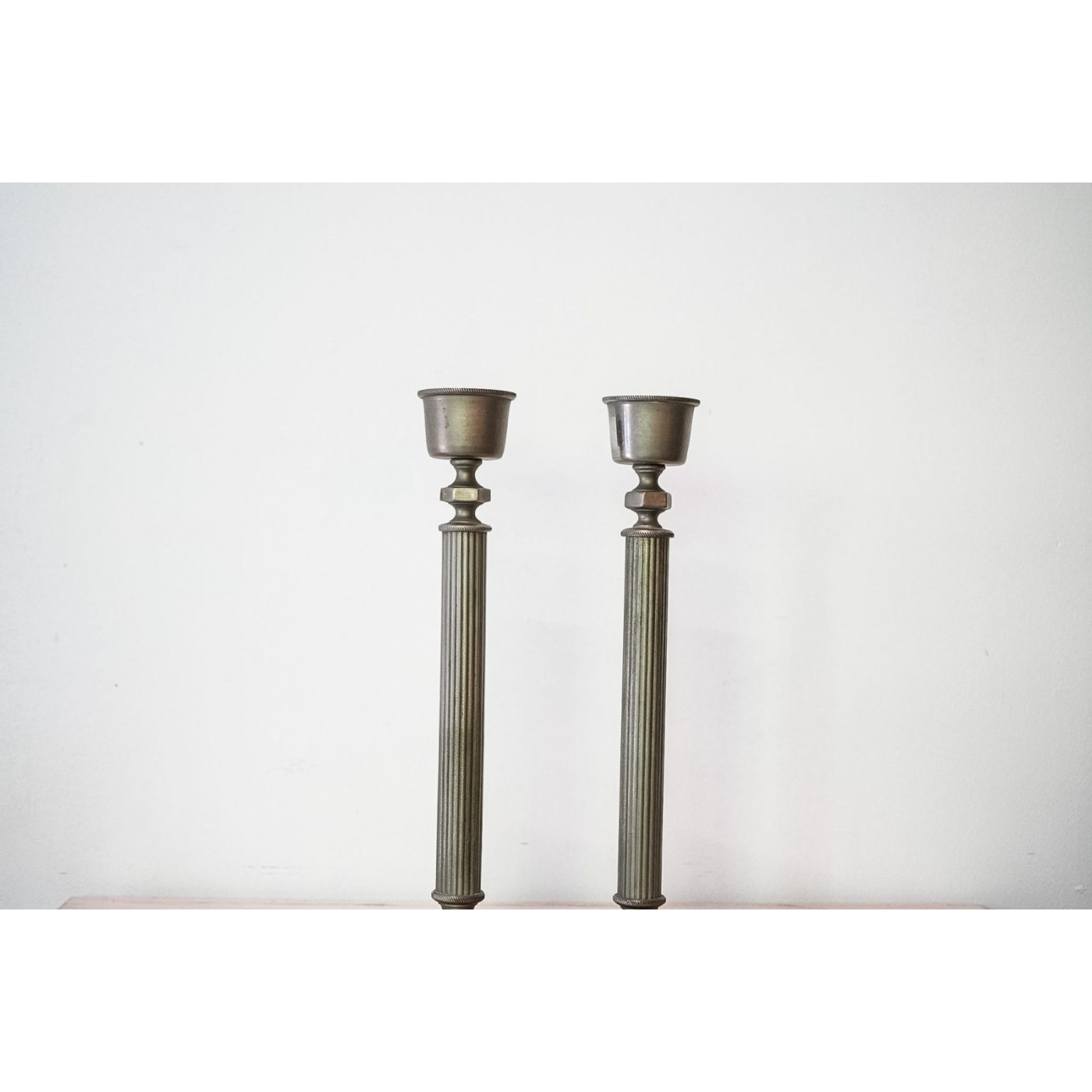 Candeleros de bronce