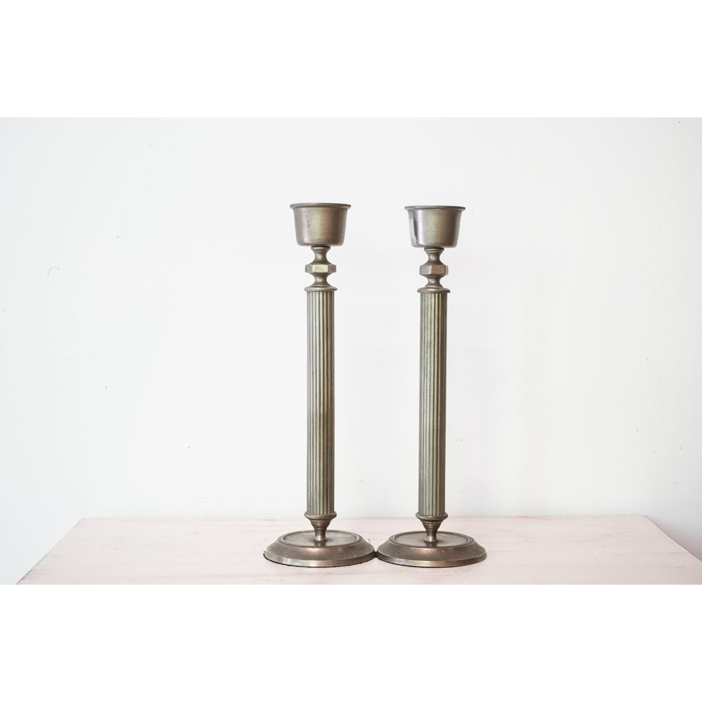 Candeleros de bronce