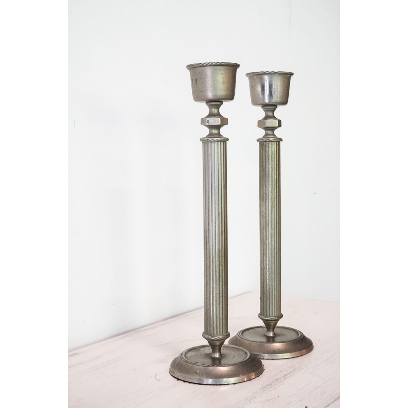 Candeleros de bronce
