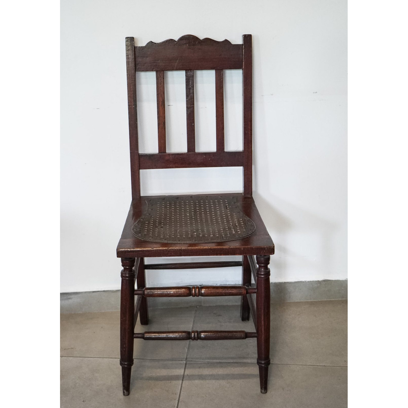 Silla de madera victoriana
